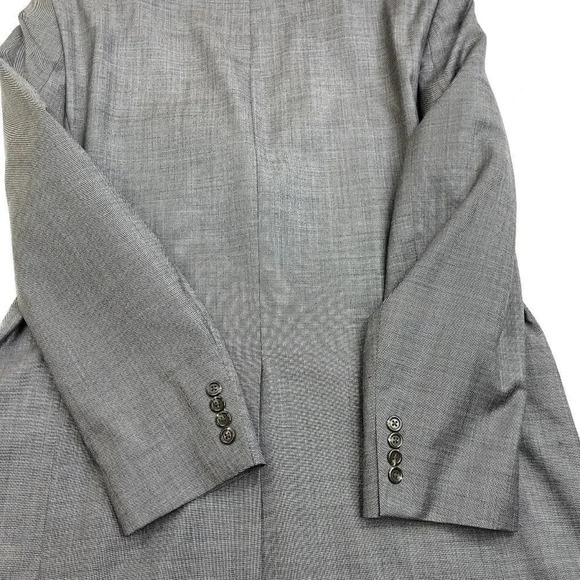 Chaps Men's 44L Suit Jacket Gray Wool 2 Button - Picture 6 of 13